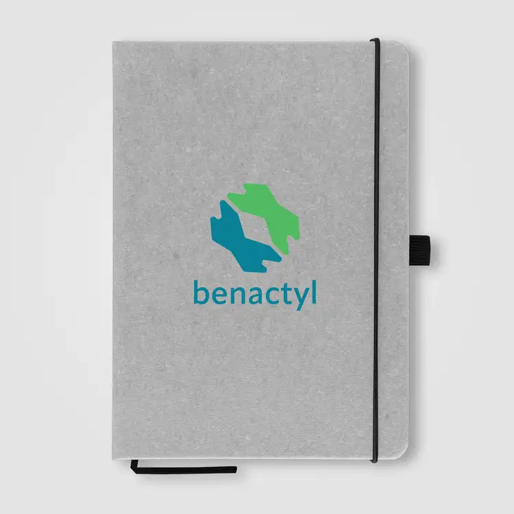 Carson Recycled PU Leather Notebook - 5.8x8.3 #4