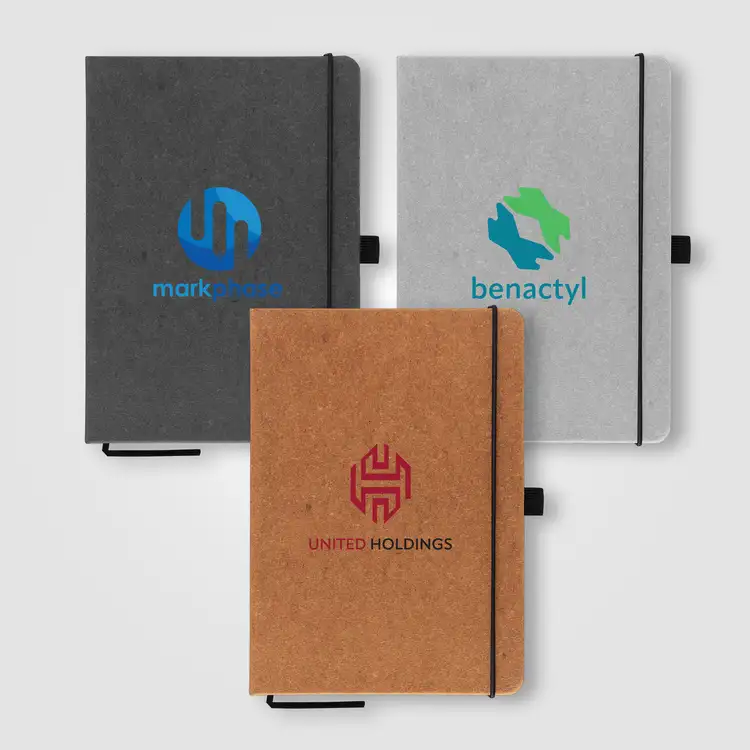 Carson Recycled PU Leather Notebook - 5.8x8.3