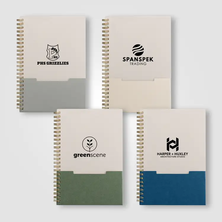 Carnet Lino A5 à spirale et pochette verticale #2