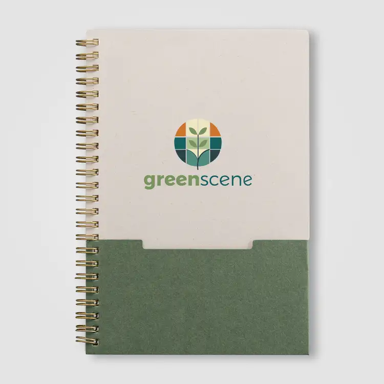 Carnet Lino A5 à spirale et pochette verticale #8