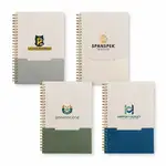 Carnet Lino A5 à spirale et pochette verticale