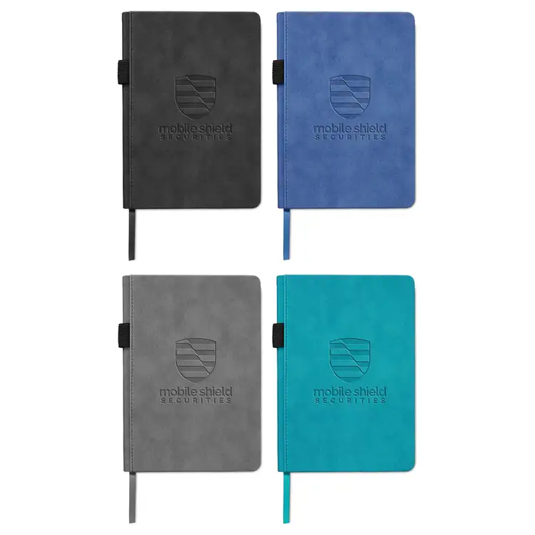 Nuba Suede-Finish Journal with Document Pocket