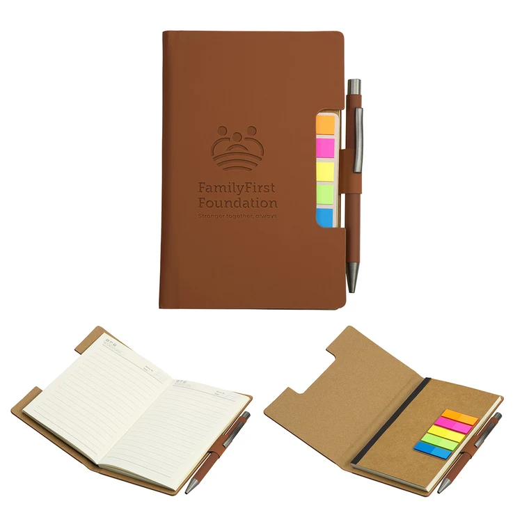 Carnet à couverture rigide Alliance avec marque-pages autocollants et stylo #5