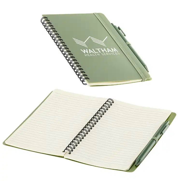 Carnet à spirale à couverture rigide recyclée Avignon Repreve avec stylo #7