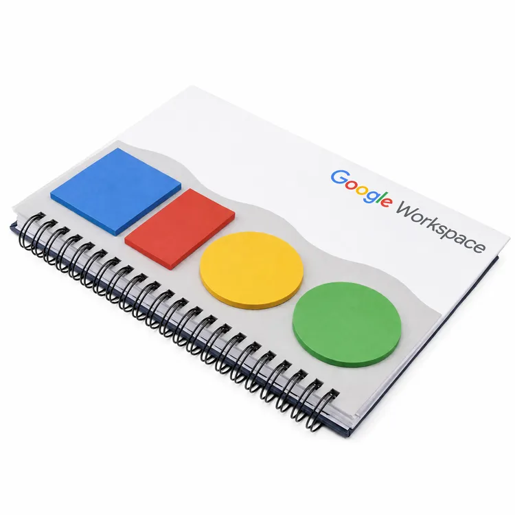 Spiral Notebook with Sticky Notes on Cover #4