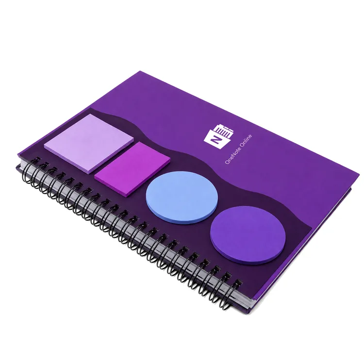 Spiral Notebook with Sticky Notes on Cover #5