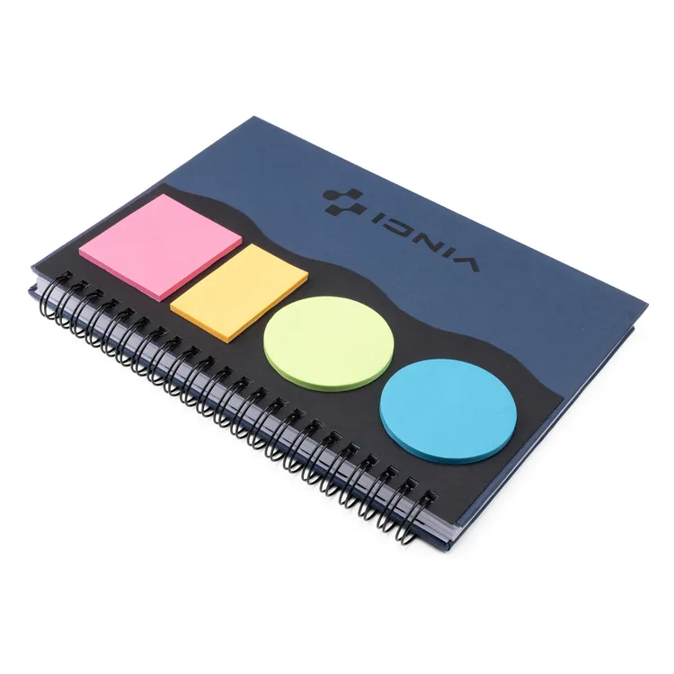 Spiral Notebook with Sticky Notes on Cover #6