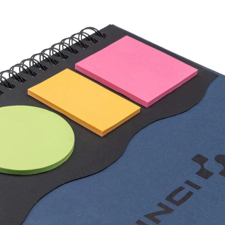 Spiral Notebook with Sticky Notes on Cover #8