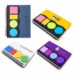 Carnet à spirale avec notes adhésives en couverture
