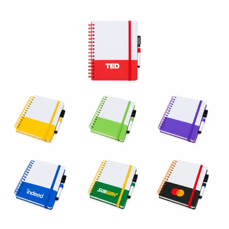 Spiral Notebook with Whiteboard and Marker