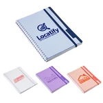 Carnet à spirale souple Arcadia avec pochette avant