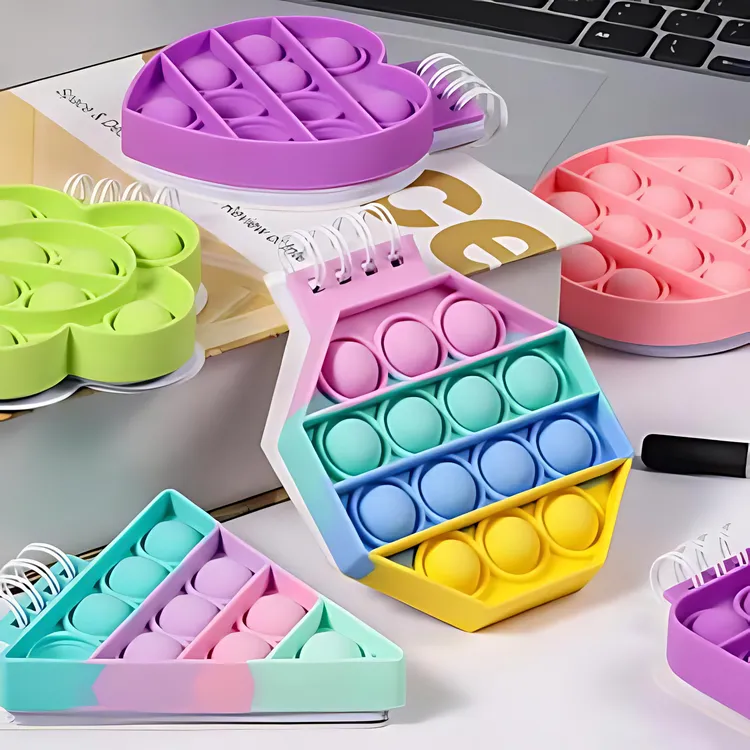 Notebook with Pop It Toy