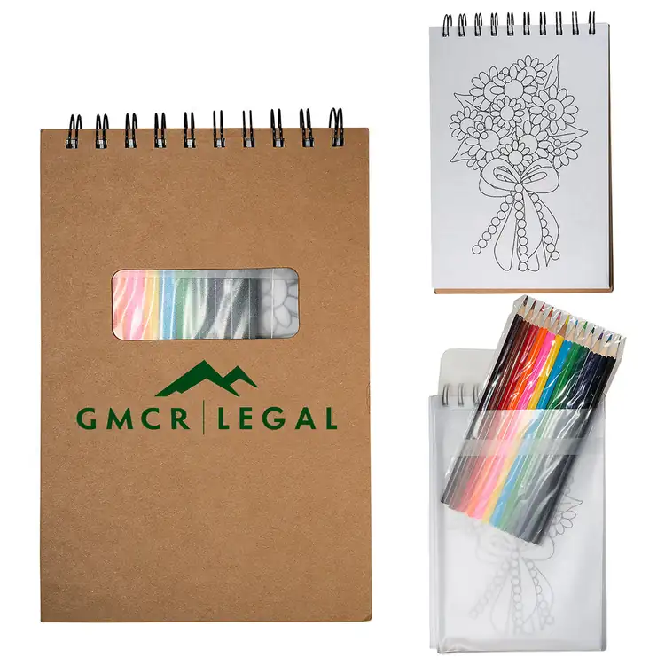 Drawing Notebook with Colored Pencils