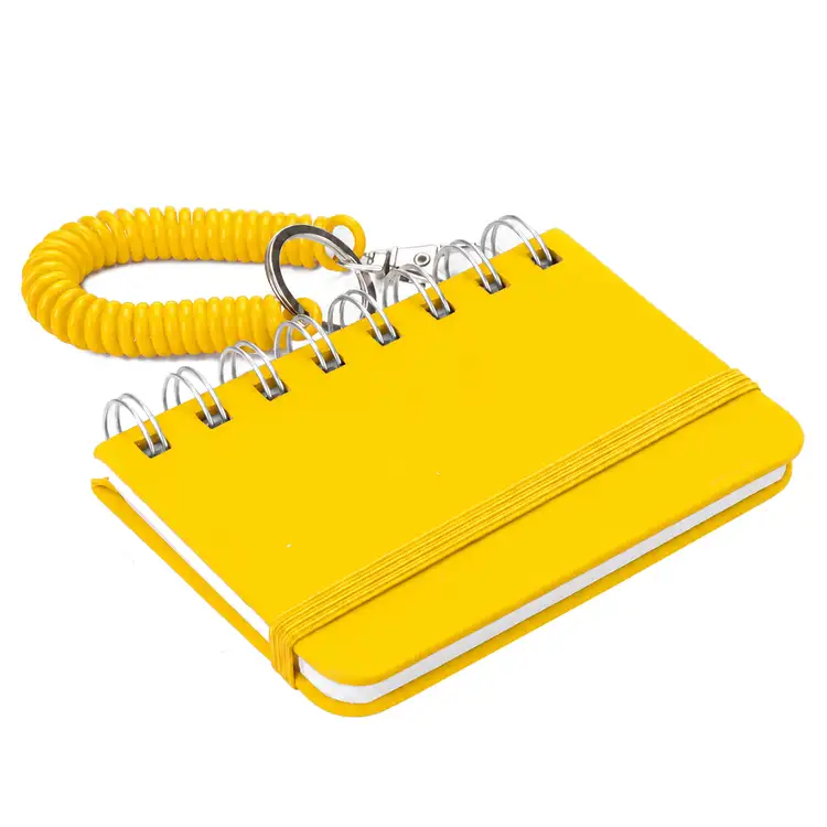 PU Hardcover Spiral Notebook with Keychain #3