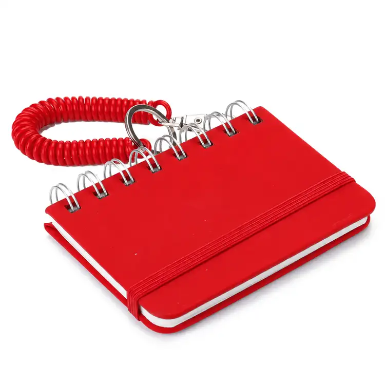 PU Hardcover Spiral Notebook with Keychain #4