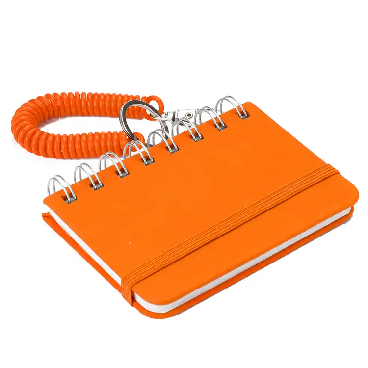 PU Hardcover Spiral Notebook with Keychain #5