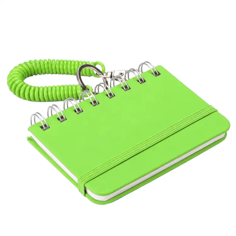 PU Hardcover Spiral Notebook with Keychain #6