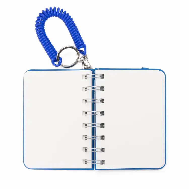 PU Hardcover Spiral Notebook with Keychain #8