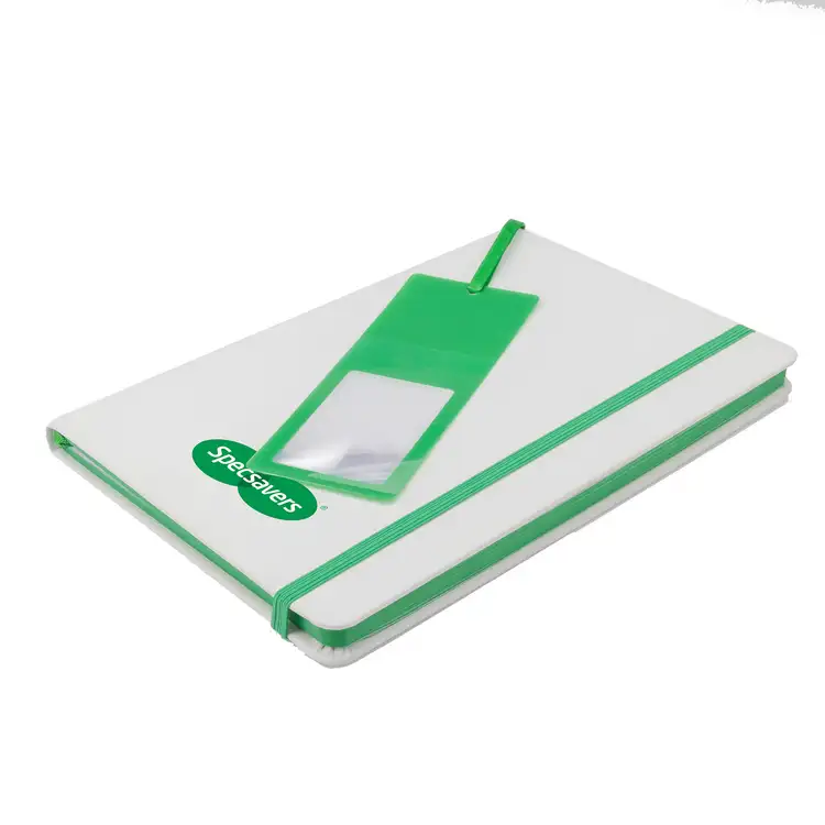 PU Hardcover Notebook with Magnifier Bookmark #2