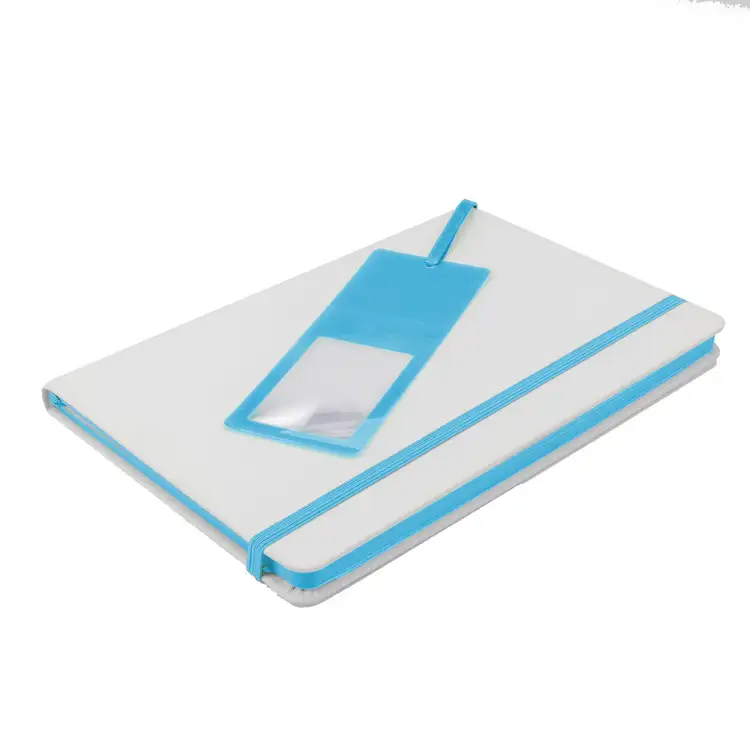 PU Hardcover Notebook with Magnifier Bookmark #3