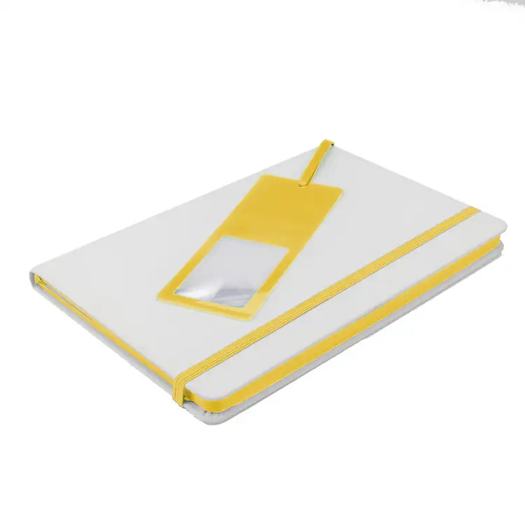 PU Hardcover Notebook with Magnifier Bookmark #4