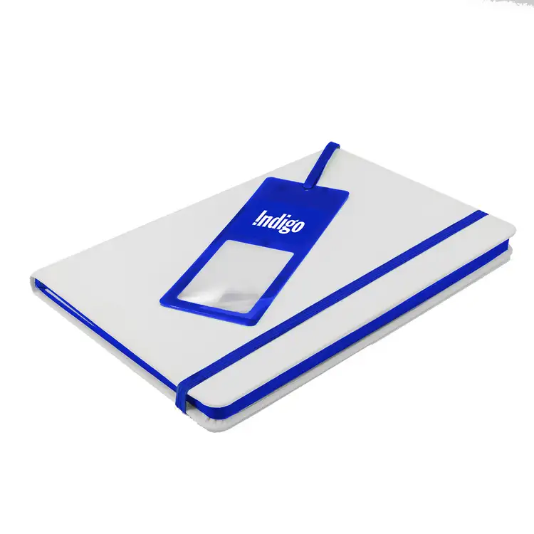 PU Hardcover Notebook with Magnifier Bookmark #7