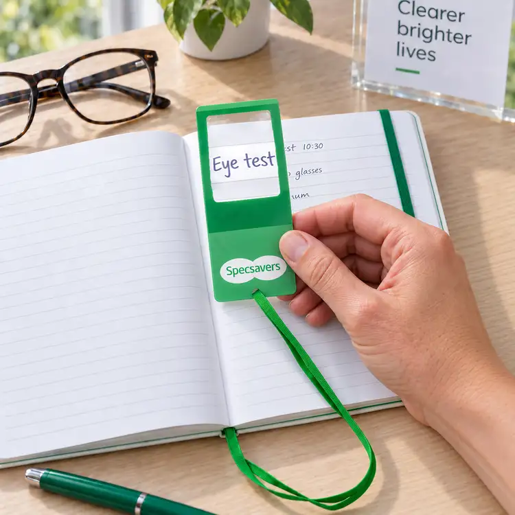 PU Hardcover Notebook with Magnifier Bookmark #9