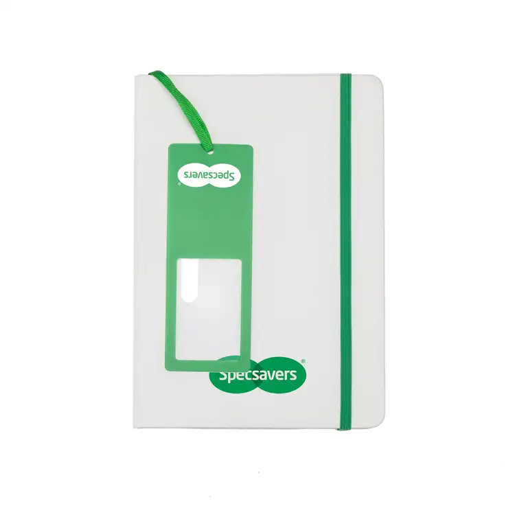 PU Hardcover Notebook with Magnifier Bookmark