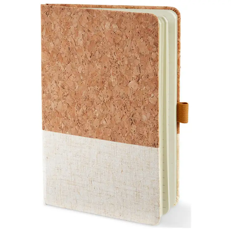 Cork and Heathered Fabric Hardcover Journal #2