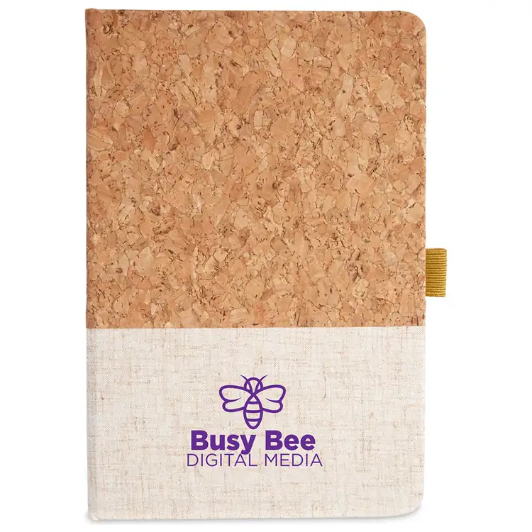 Cork and Heathered Fabric Hardcover Journal