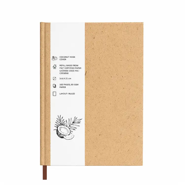 Tree-Free Coconut Husk Hardcover Notebook