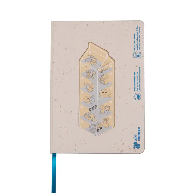 Recycled Hardcover Notebook with Custom Cutout