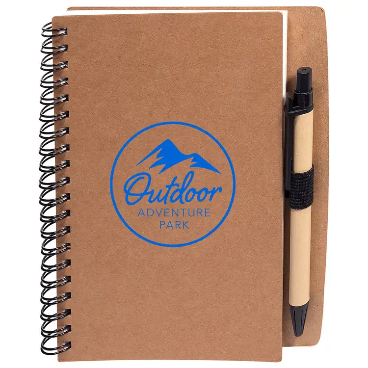 Stone Paper Spiral Notebook with Pen