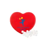 Carte de menthes en forme de coeur