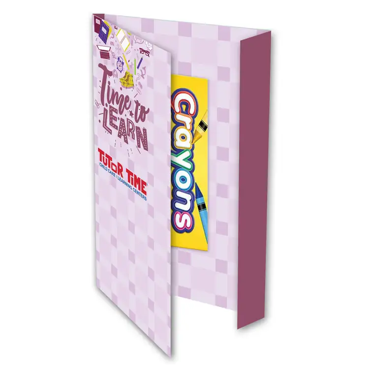 Carte de présentation avec quatre crayons de cire #2