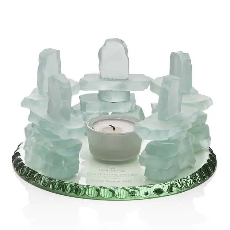 Inukshuk Circle of Friends on Jade Glass