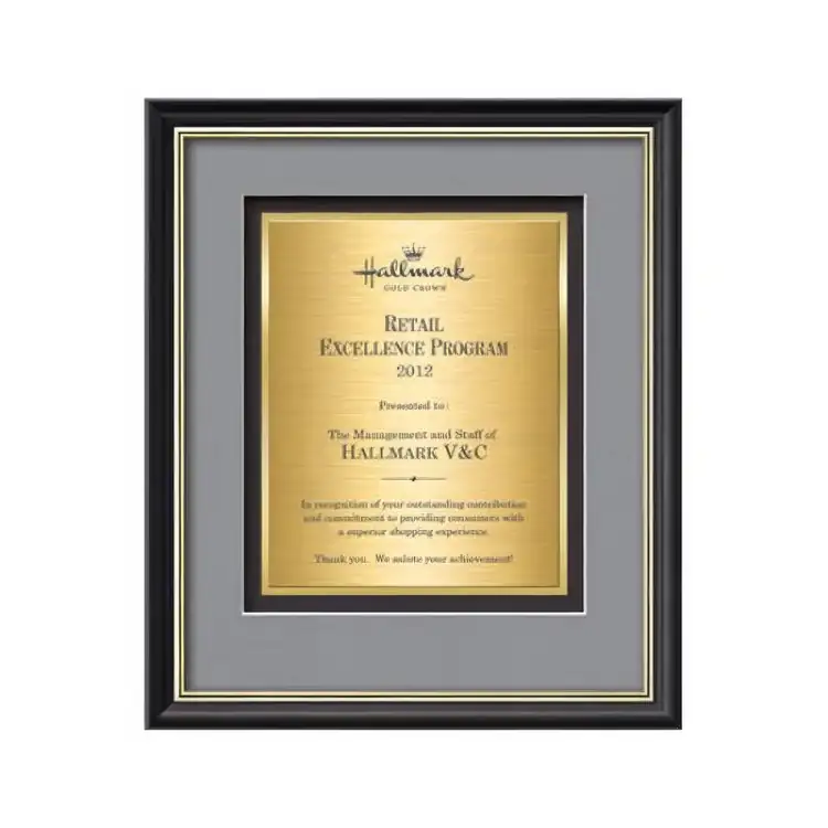 Certificat encadré Waterleaf Baron TexEtch #10