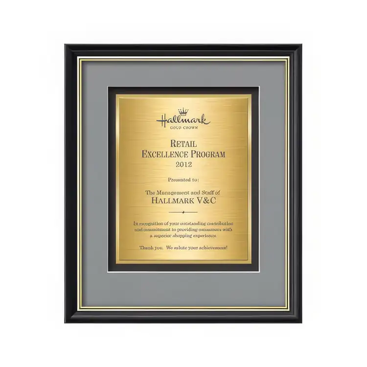 Certificat encadré Waterleaf Baron TexEtch #11