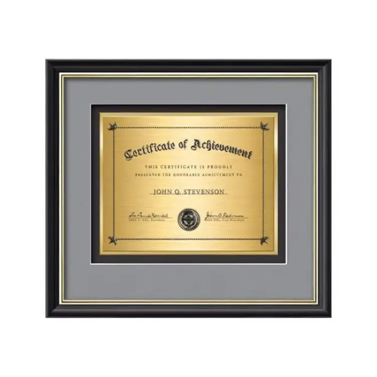 Certificat encadré Waterleaf Baron TexEtch #12
