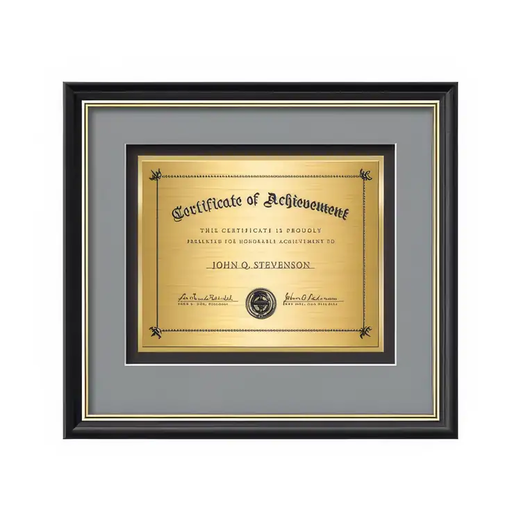 Certificat encadré Waterleaf Baron TexEtch #13