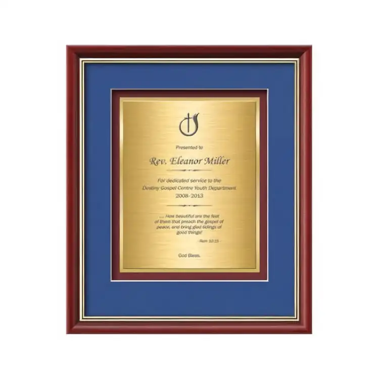 Certificat encadré Waterleaf Baron TexEtch #14