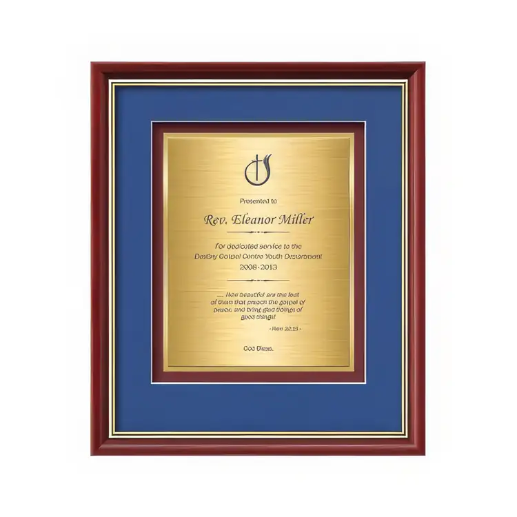 Certificat encadré Waterleaf Baron TexEtch #15