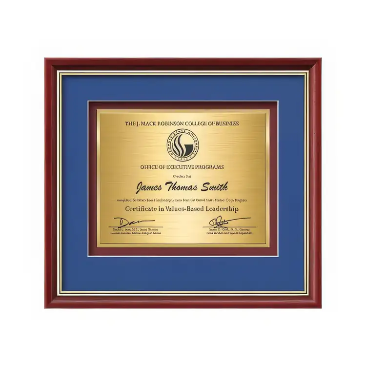 Certificat encadré Waterleaf Baron TexEtch #17