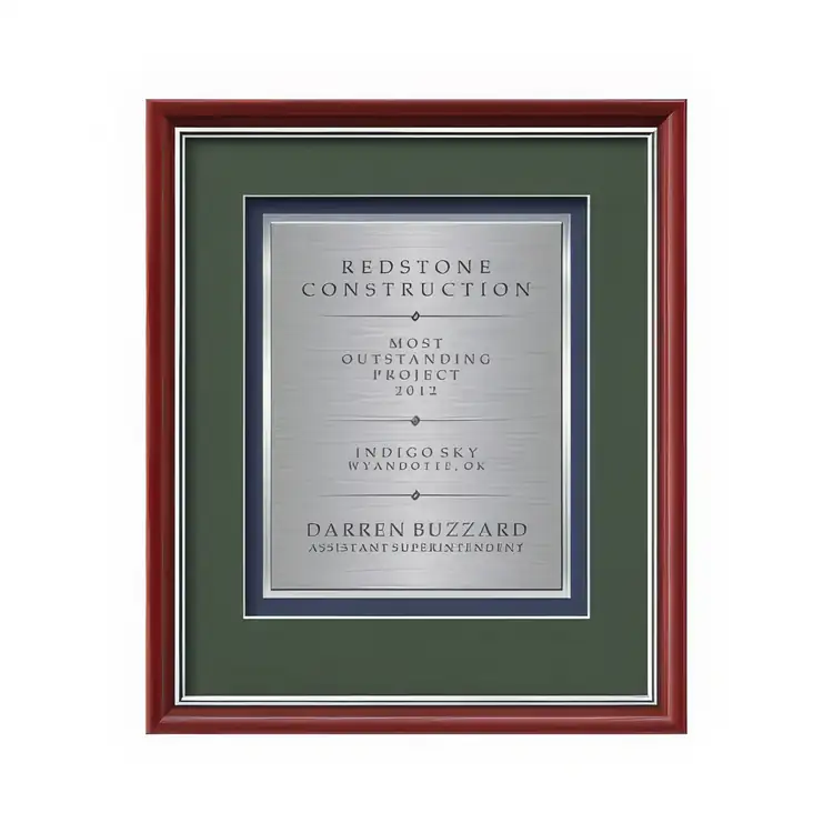 Certificat encadré Waterleaf Baron TexEtch #3