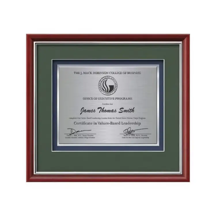 Certificat encadré Waterleaf Baron TexEtch #4
