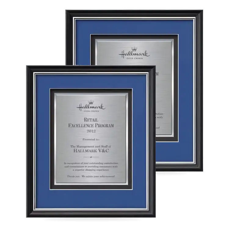 Certificat encadré Waterleaf Baron TexEtch