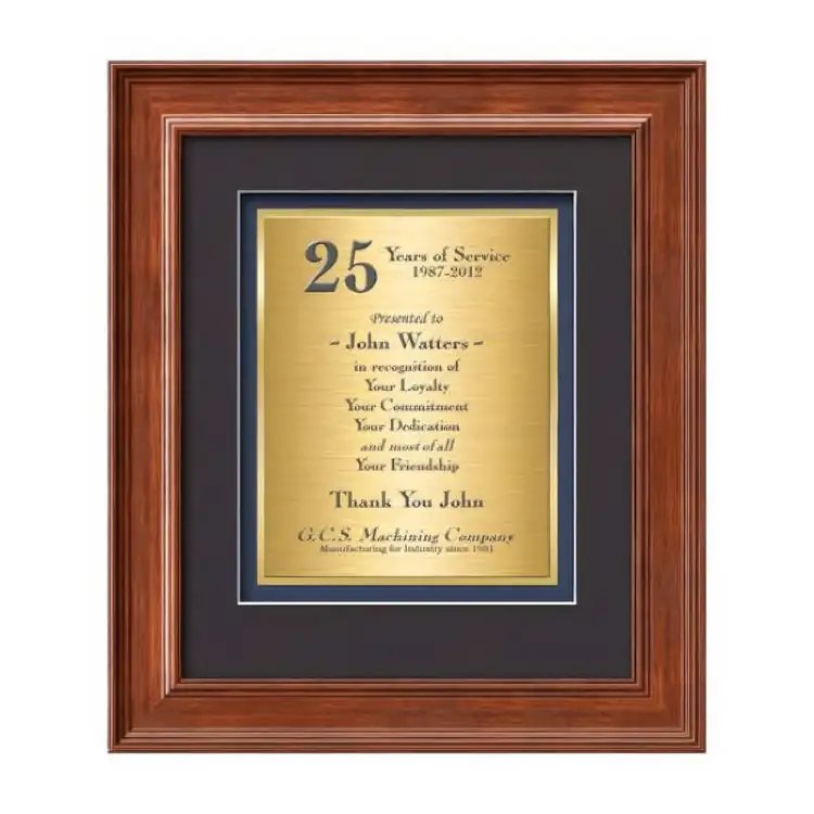 Waterleaf Calder TexEtch Framed Certificate #10