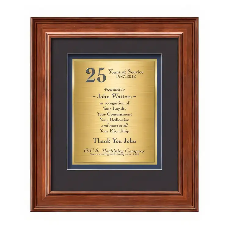 Waterleaf Calder TexEtch Framed Certificate #11