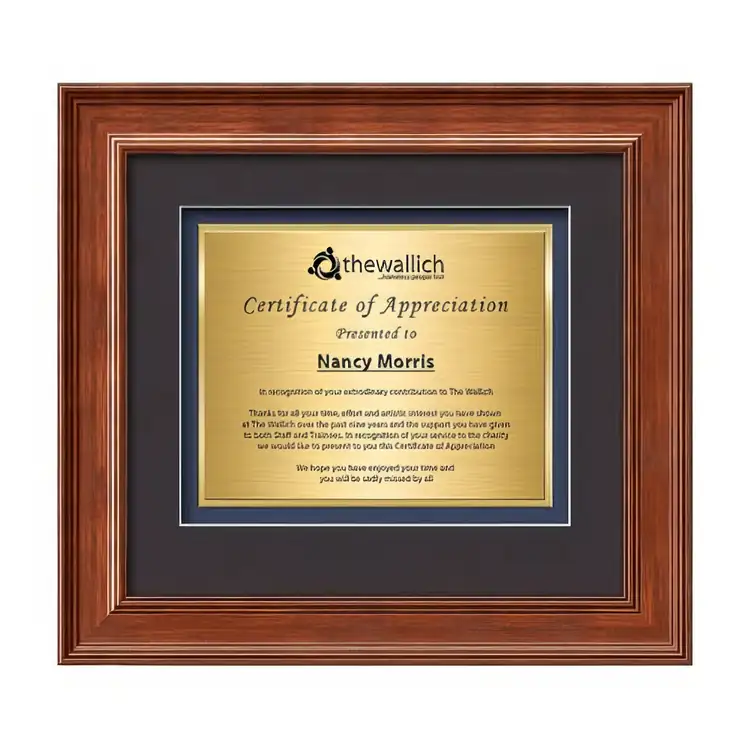 Waterleaf Calder TexEtch Framed Certificate #13