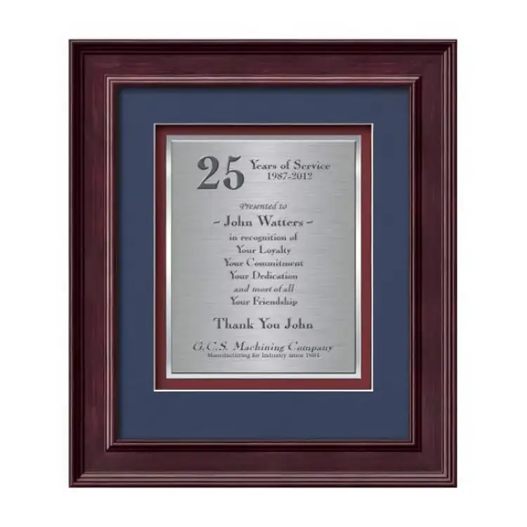 Waterleaf Calder TexEtch Framed Certificate #2